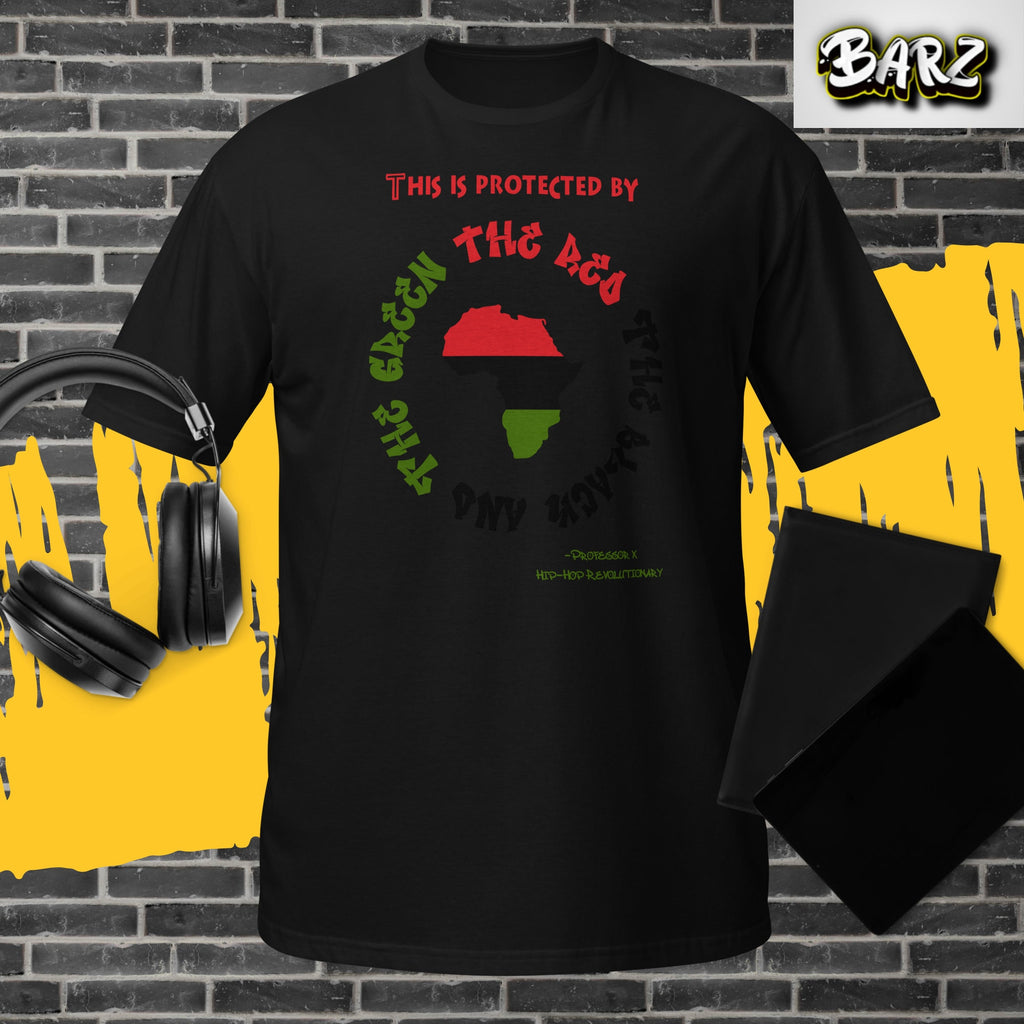 This is Protected by the Red, the Black, and the Green, XClan inspired tee