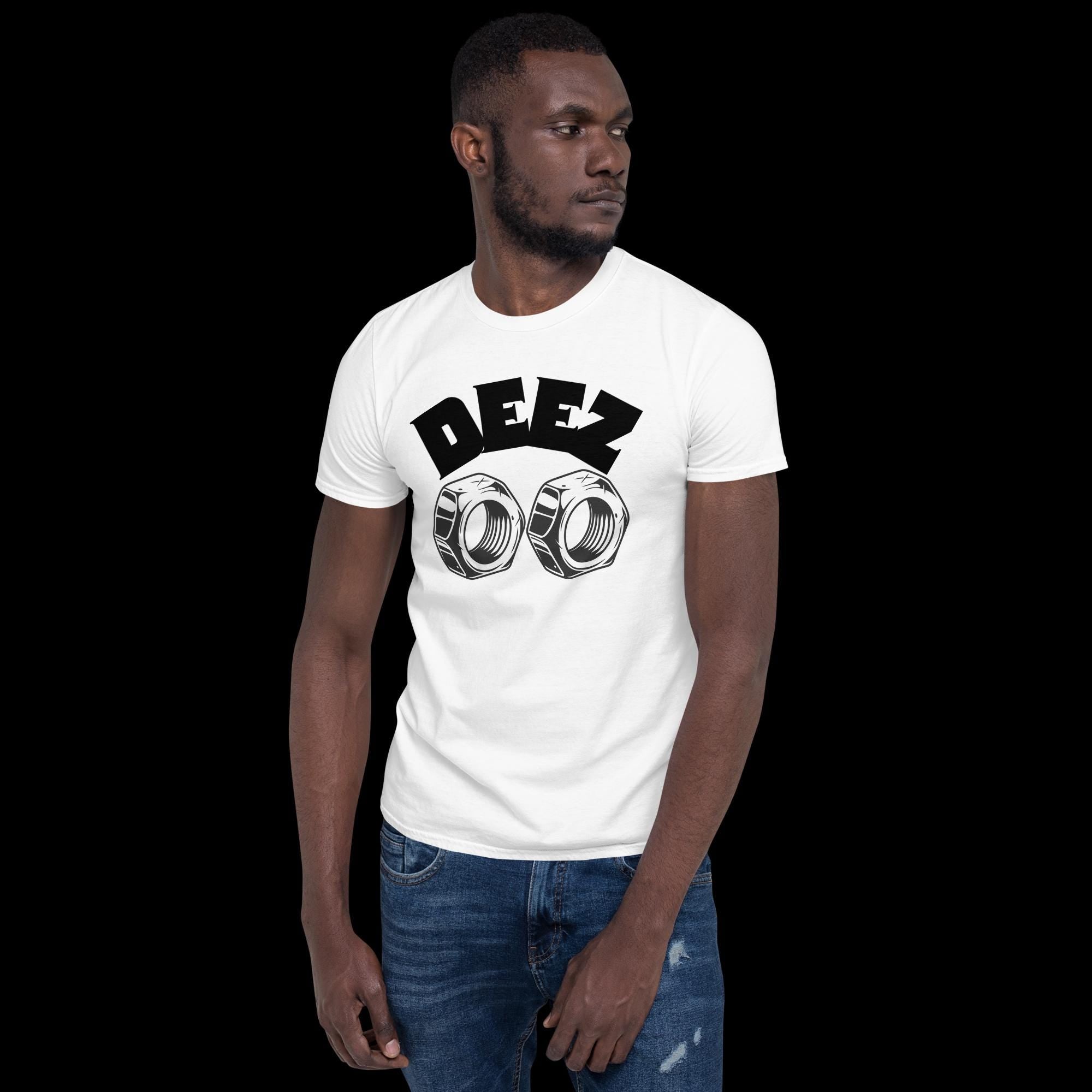 Deez Nuts" Retro Style Graphic Tee – Funny Bold Statement Shirt