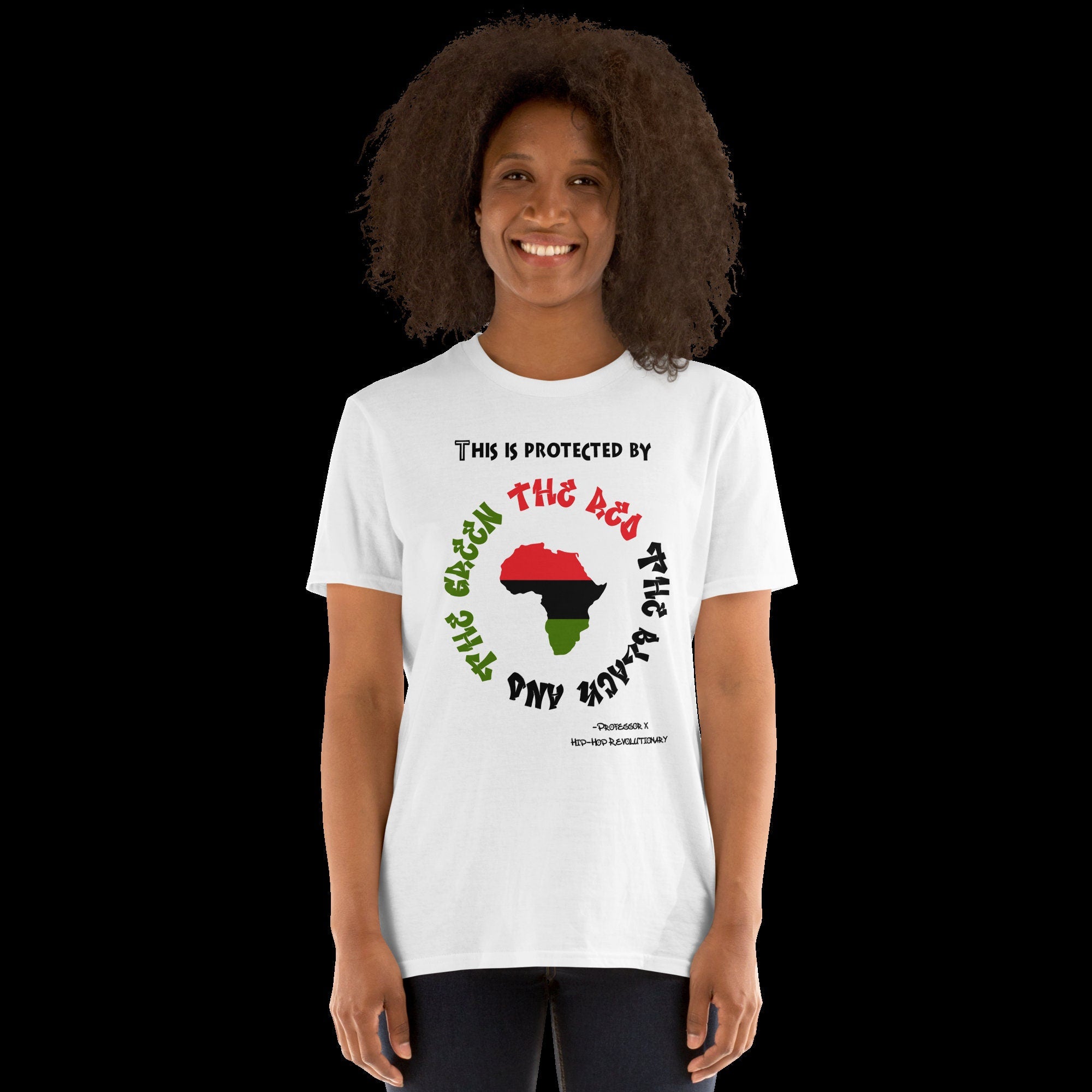 This is Protected by the Red, the Black, and the Green, XClan inspired tee