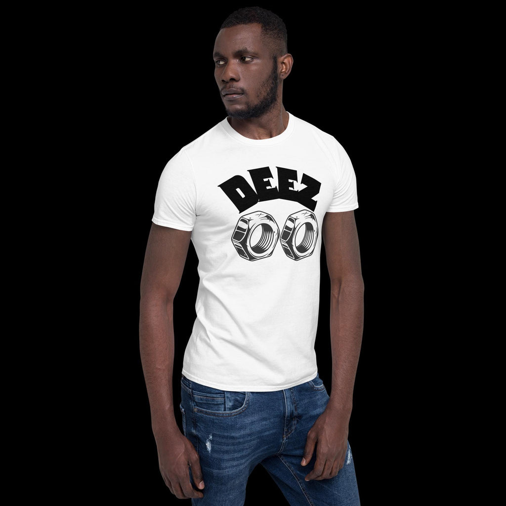 Deez Nuts" Retro Style Graphic Tee – Funny Bold Statement Shirt