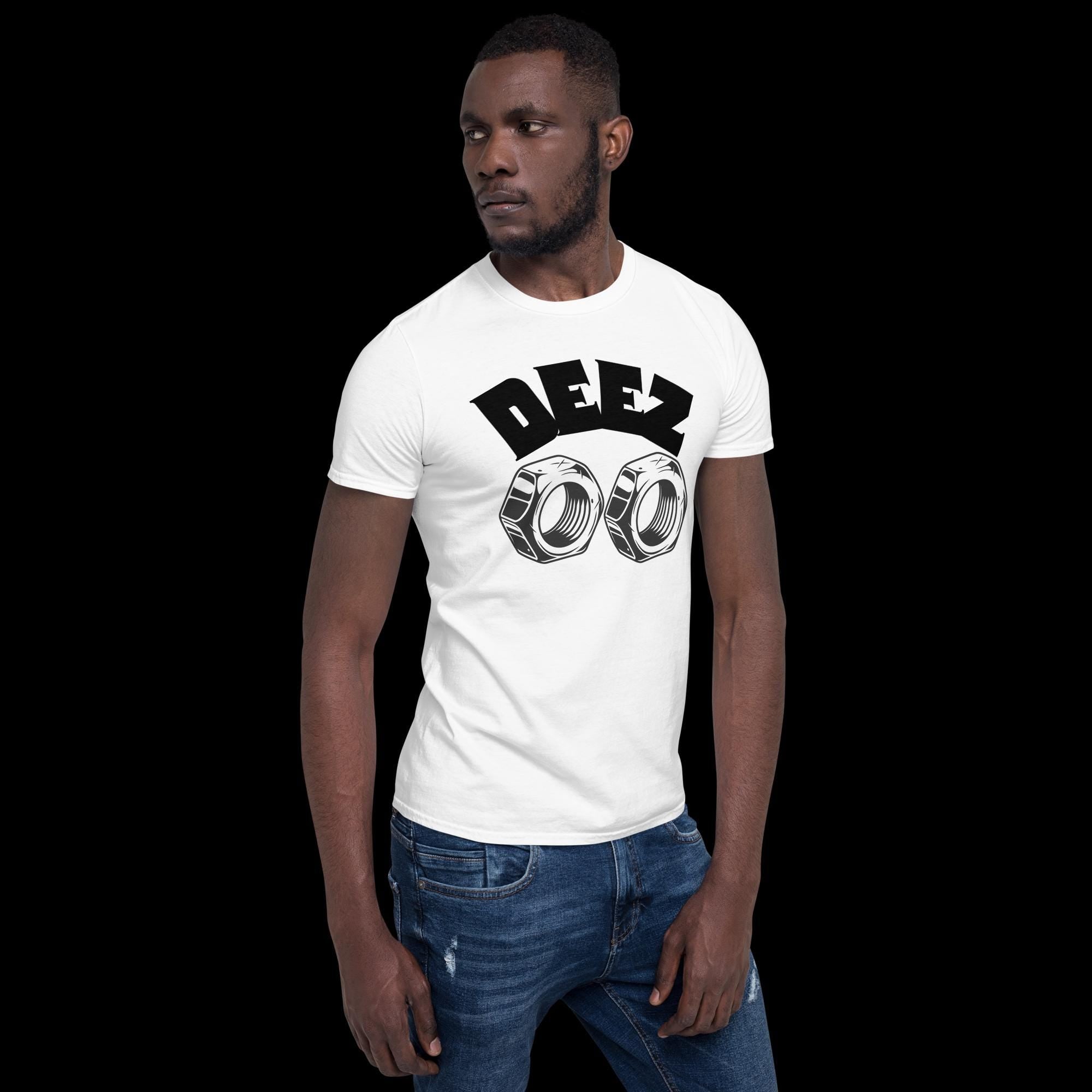 Deez Nuts" Retro Style Graphic Tee – Funny Bold Statement Shirt