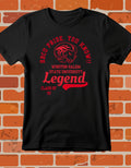 WSSU T-Shirt Black 16BARZ HCBU CIAA Red on Black
