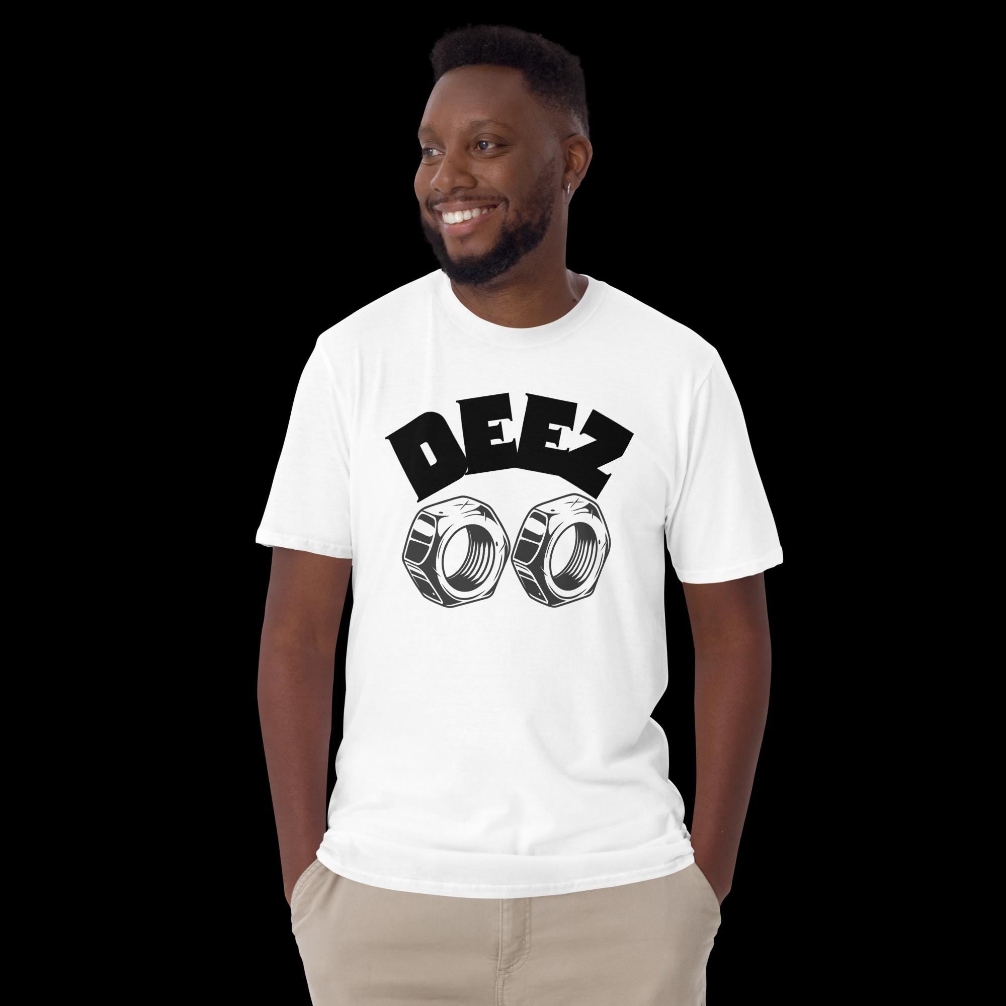Deez Nuts" Retro Style Graphic Tee – Funny Bold Statement Shirt