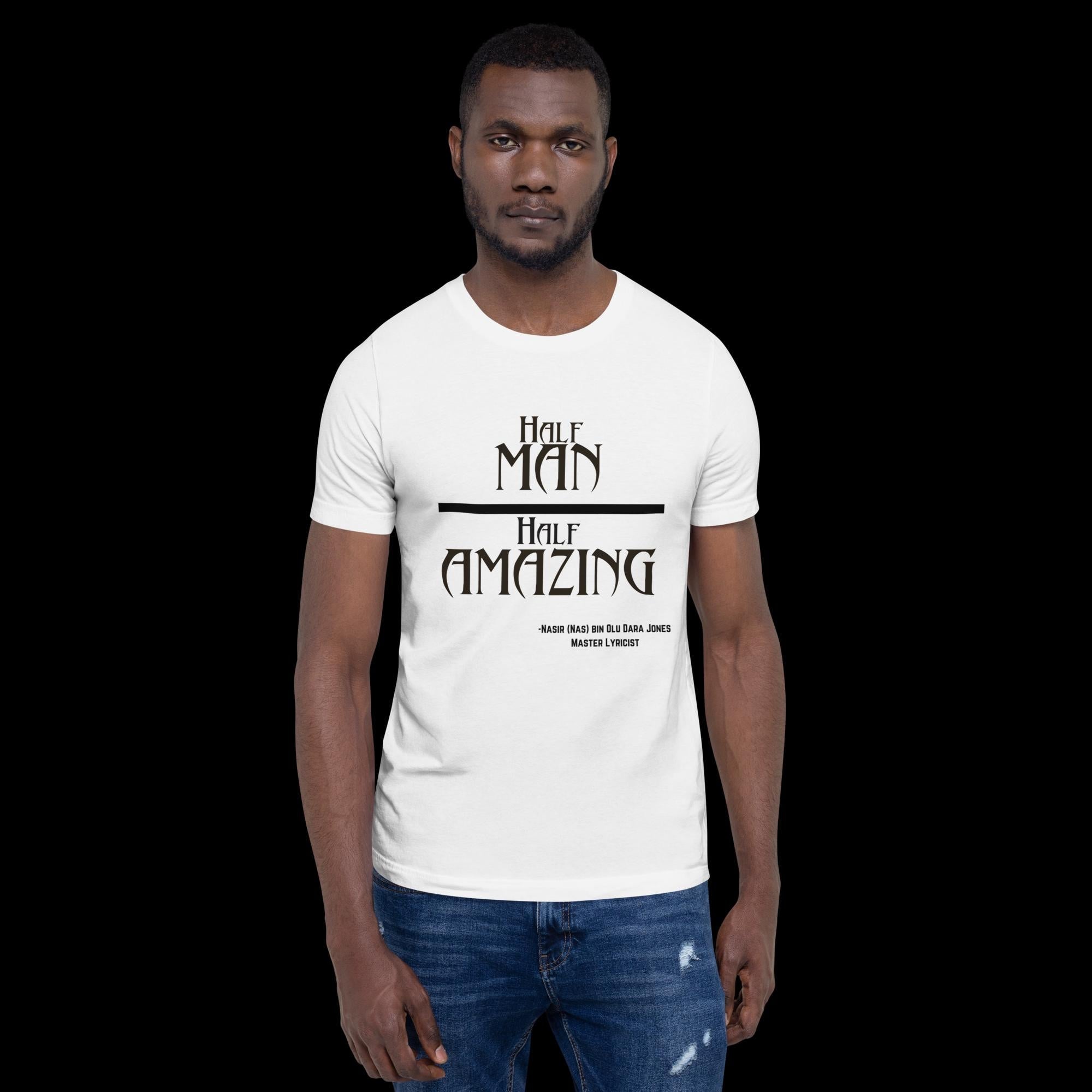 Nas Inspired T-Shirt from classic 90's album Illmatic--Half-Man/Half-Amazing
