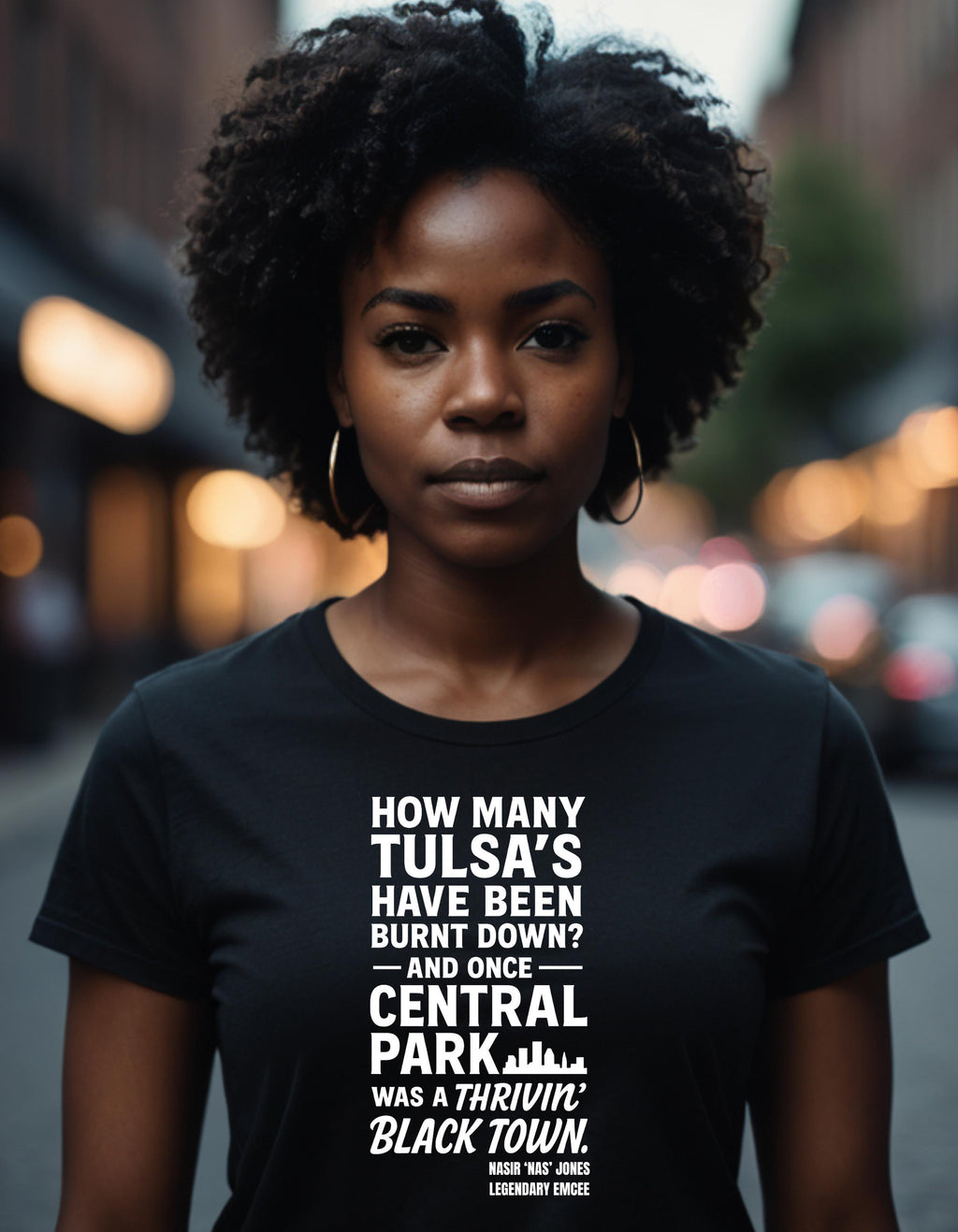 Thrivin’ Black Town Statement Tee: Nas Quote - Black History & HBCU Pride