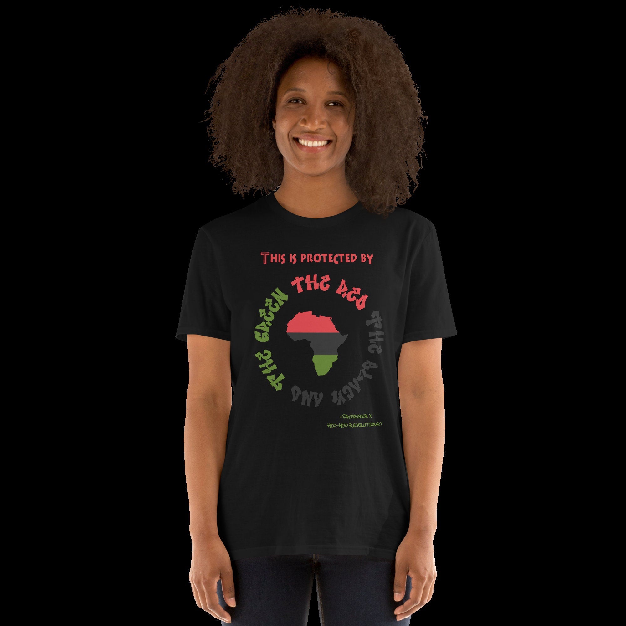 This is Protected by the Red, the Black, and the Green, XClan inspired tee
